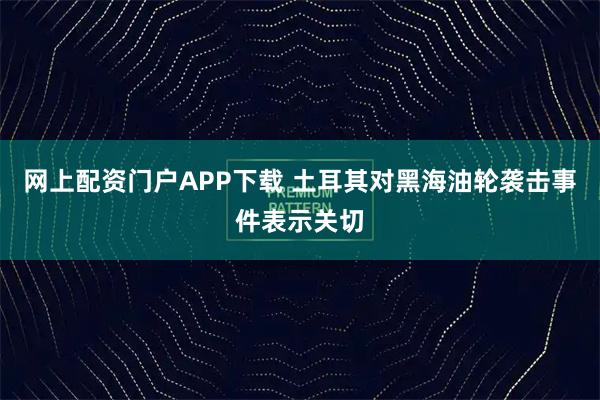 网上配资门户APP下载 土耳其对黑海油轮袭击事件表示关切