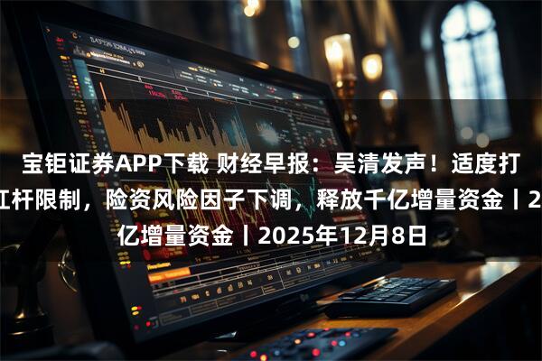 宝钜证券APP下载 财经早报：吴清发声！适度打开资本空间和杠杆限制，险资风险因子下调，释放千亿增量资金丨2025年12月8日